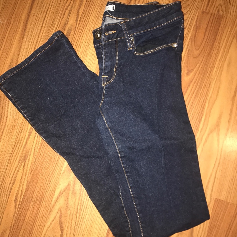 Dark wash/straight let